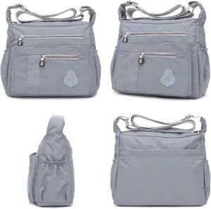 Nylon Crossbody Bag for Women Waterproof Shoulder Bag Travel Purses and Handbag Mulit-Pockets
