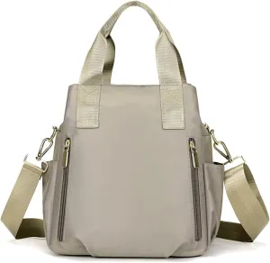 Nylon Crossbody Bag for Women - Waterproof Shoulder Bag with Multi Pockets and Top Handle