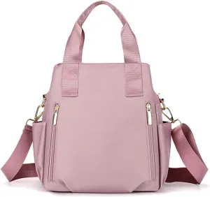 Nylon Crossbody Bag for Women - Waterproof Shoulder Bag with Multi Pockets and Top Handle
