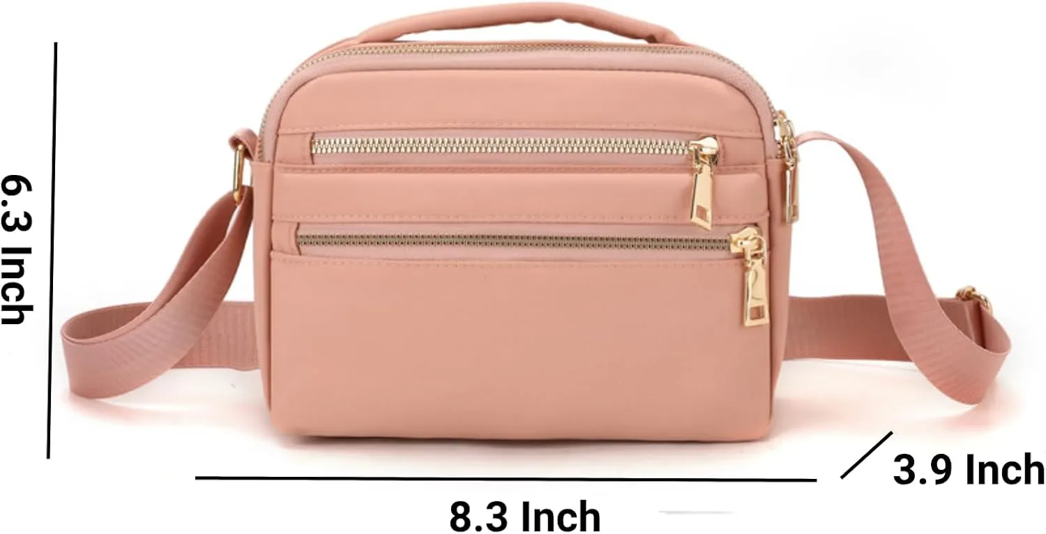 Nylon Crossbody Bag for Women, Waterproof Shoulder Purse Bag with Adjustable Strap, Crossbody Handbag for Women