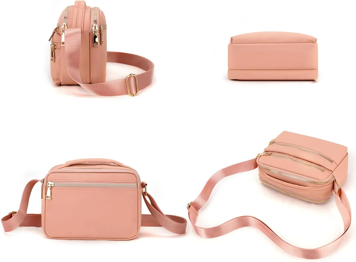 Nylon Crossbody Bag for Women, Waterproof Shoulder Purse Bag with Adjustable Strap, Crossbody Handbag for Women