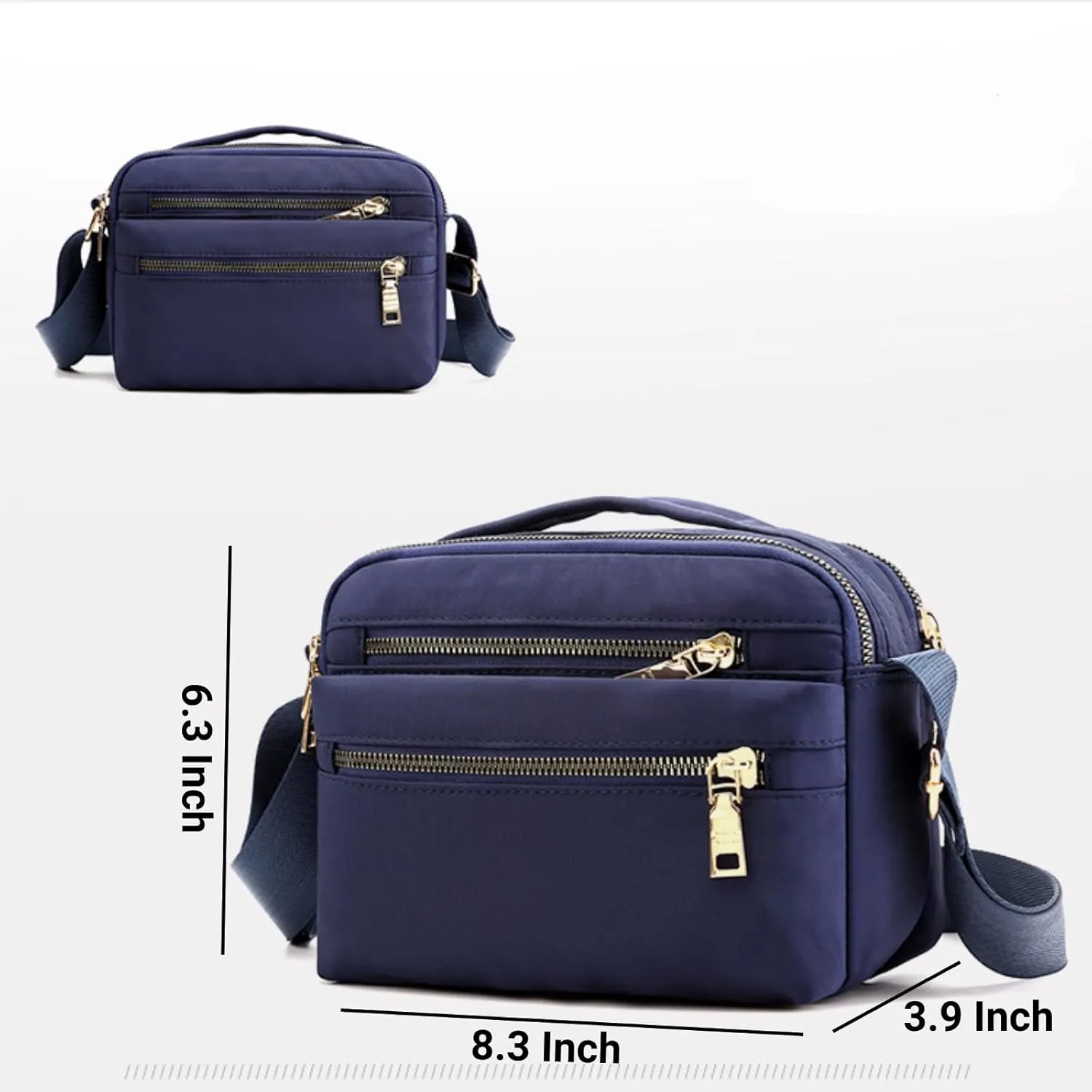 Nylon Crossbody Bag for Women, Waterproof Shoulder Purse Bag with Adjustable Strap, Crossbody Handbag for Women