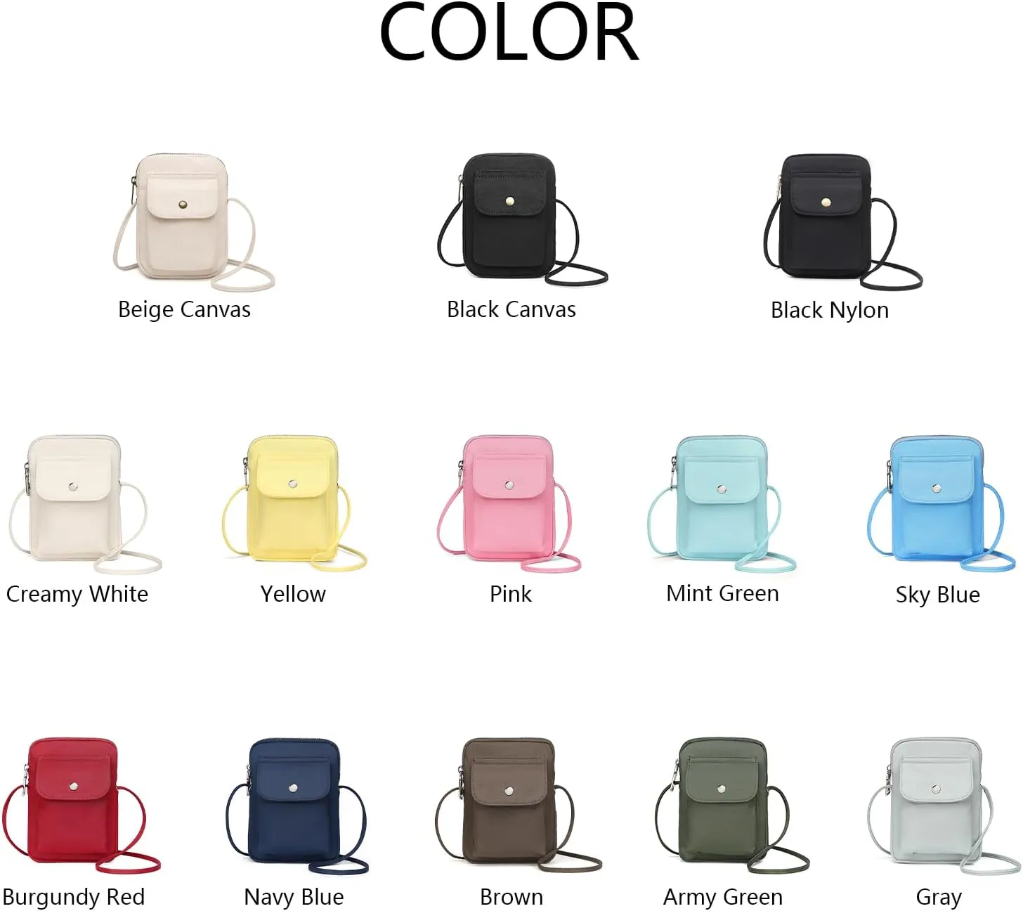 nylon Crossbody Lanyard Mobile Phone Bag Stylish Accessory With Adjustable Strap