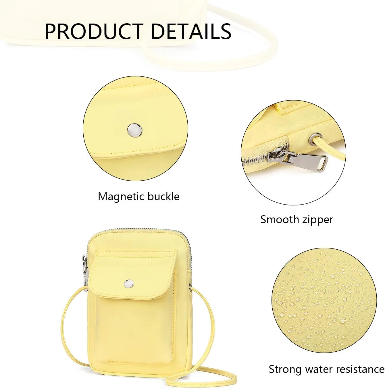 nylon Crossbody Lanyard Mobile Phone Bag Stylish Accessory With Adjustable Strap