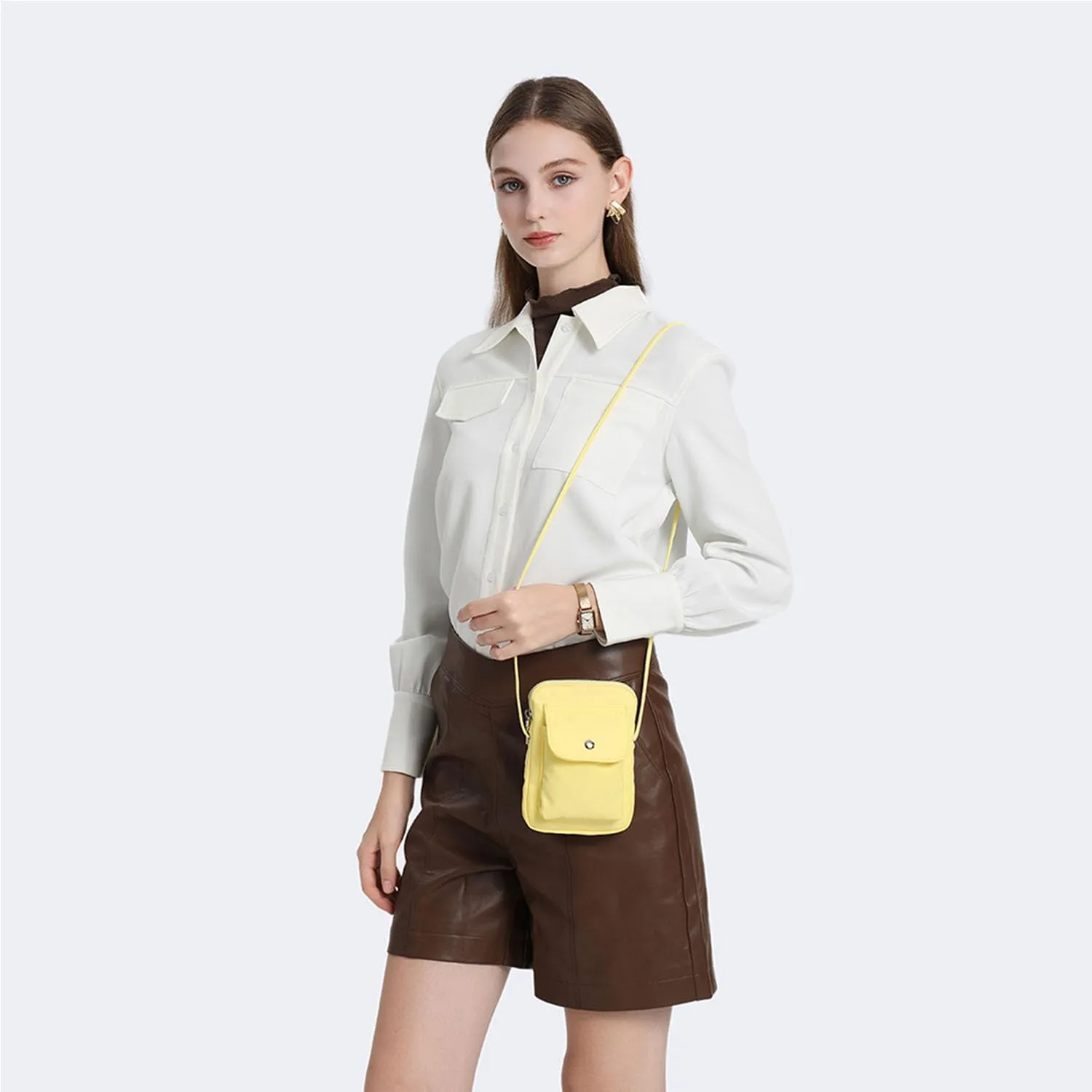 nylon Crossbody Lanyard Mobile Phone Bag Stylish Accessory With Adjustable Strap