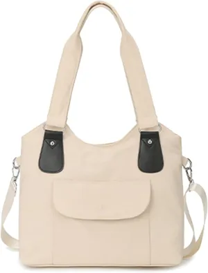 Nylon Shoulder Bag for Women Waterproof Handbag Casual Crossbody Bag Multi Pockets Messenger Bag Top Handle Bag