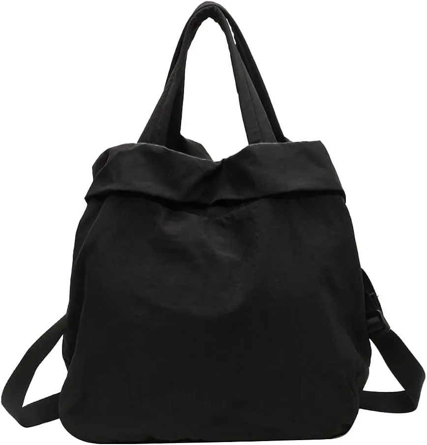 Nylon Shoulder Handbag Casual Style Tote Bag Lightweight Multilayered Large Capacity Waterproof Crossbody Bag