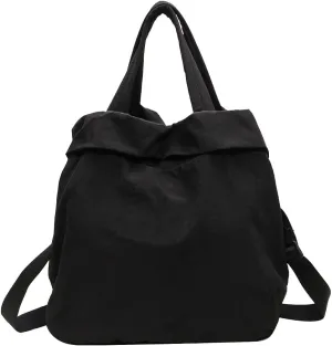 Nylon Shoulder Handbag Casual Style Tote Bag Lightweight Multilayered Large Capacity Waterproof Crossbody Bag