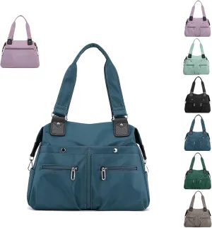 Nylon Tote Bag, Nylon Waterproof Tote Bag, Multi Pocket Shoulder Bag