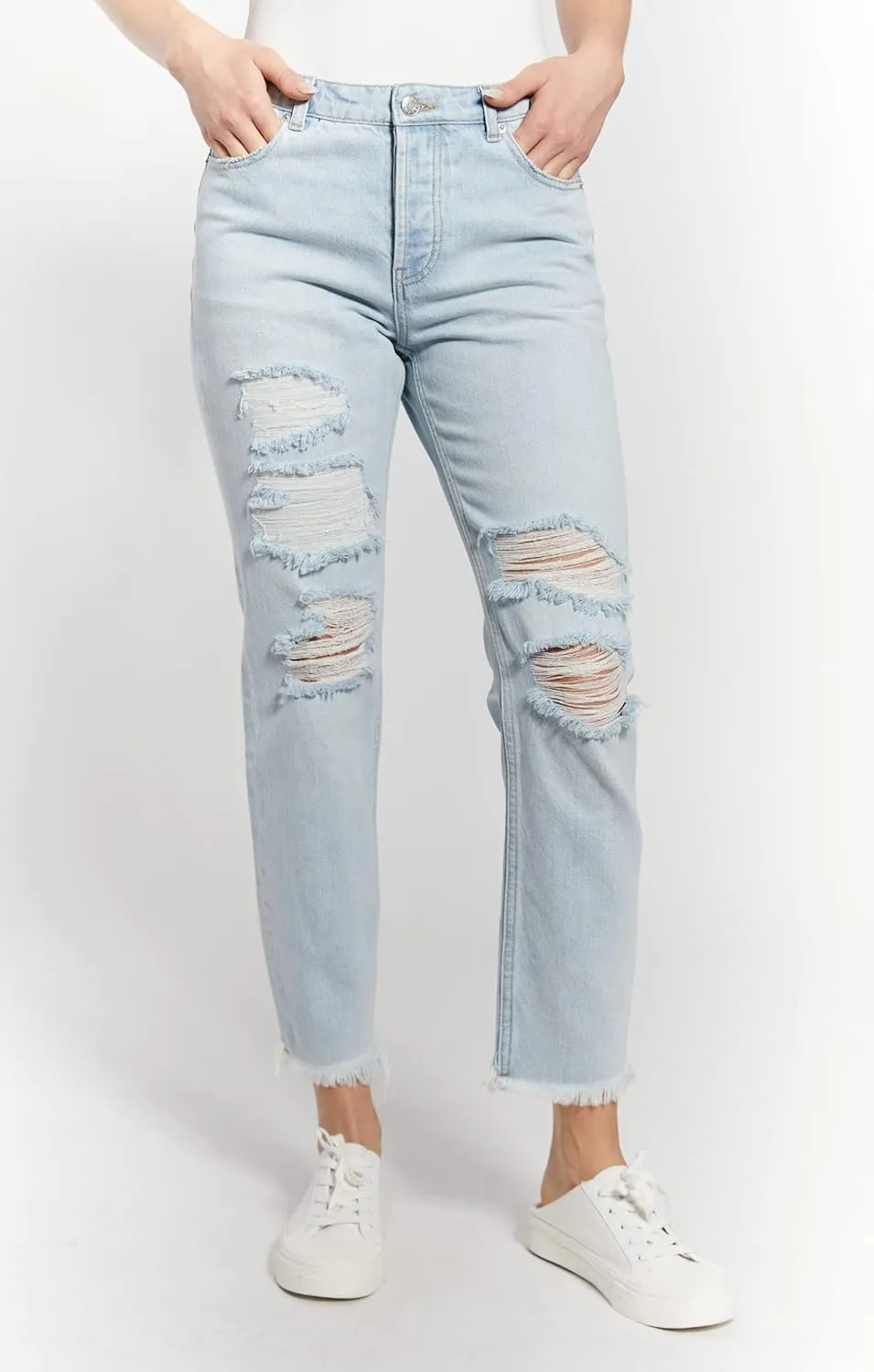 O A T NEW YORK Women's Luxury Clothins Basic High Rise Denim Jeans with Five Pockets, Comfortable & Stylish Pants