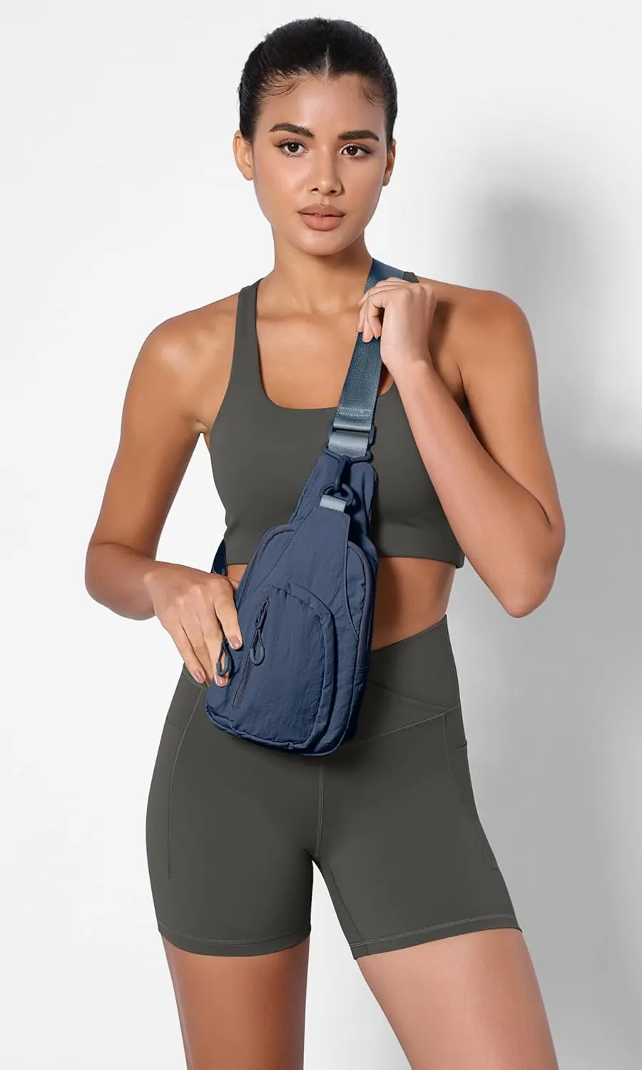 ODODOS Daily Sling Bag with Adjustable Straps Crossbody Chest Bag Lightweight Small Backpack for Casual Traveling Hiking