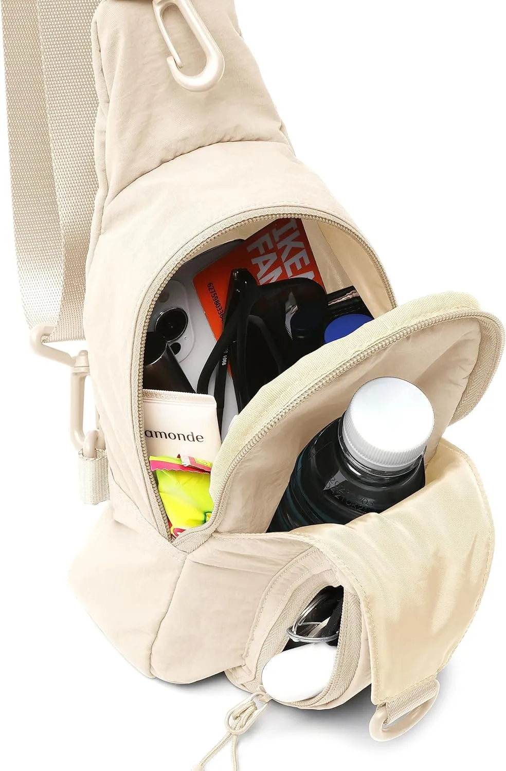 ODODOS Daily Sling Bag with Adjustable Straps Crossbody Chest Bag Lightweight Small Backpack for Casual Traveling Hiking