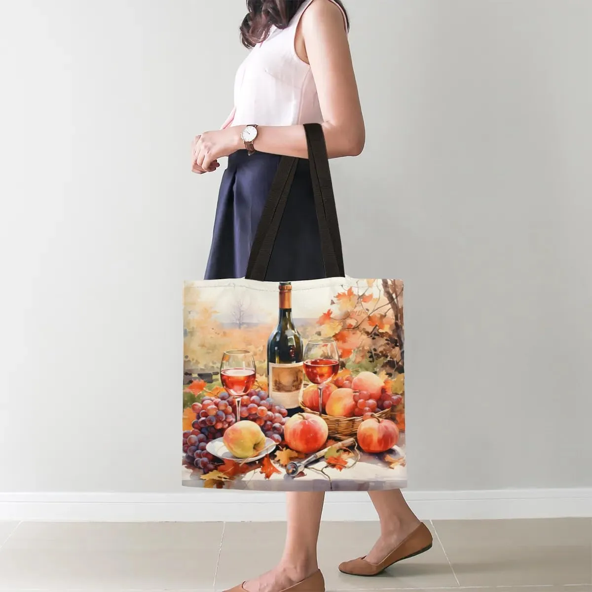 Oil Painting Boat On The Shore Canvas Tote Bag for Women Men Stylish Tote Handbag Shoulder Bag Reusable Grocery Bag