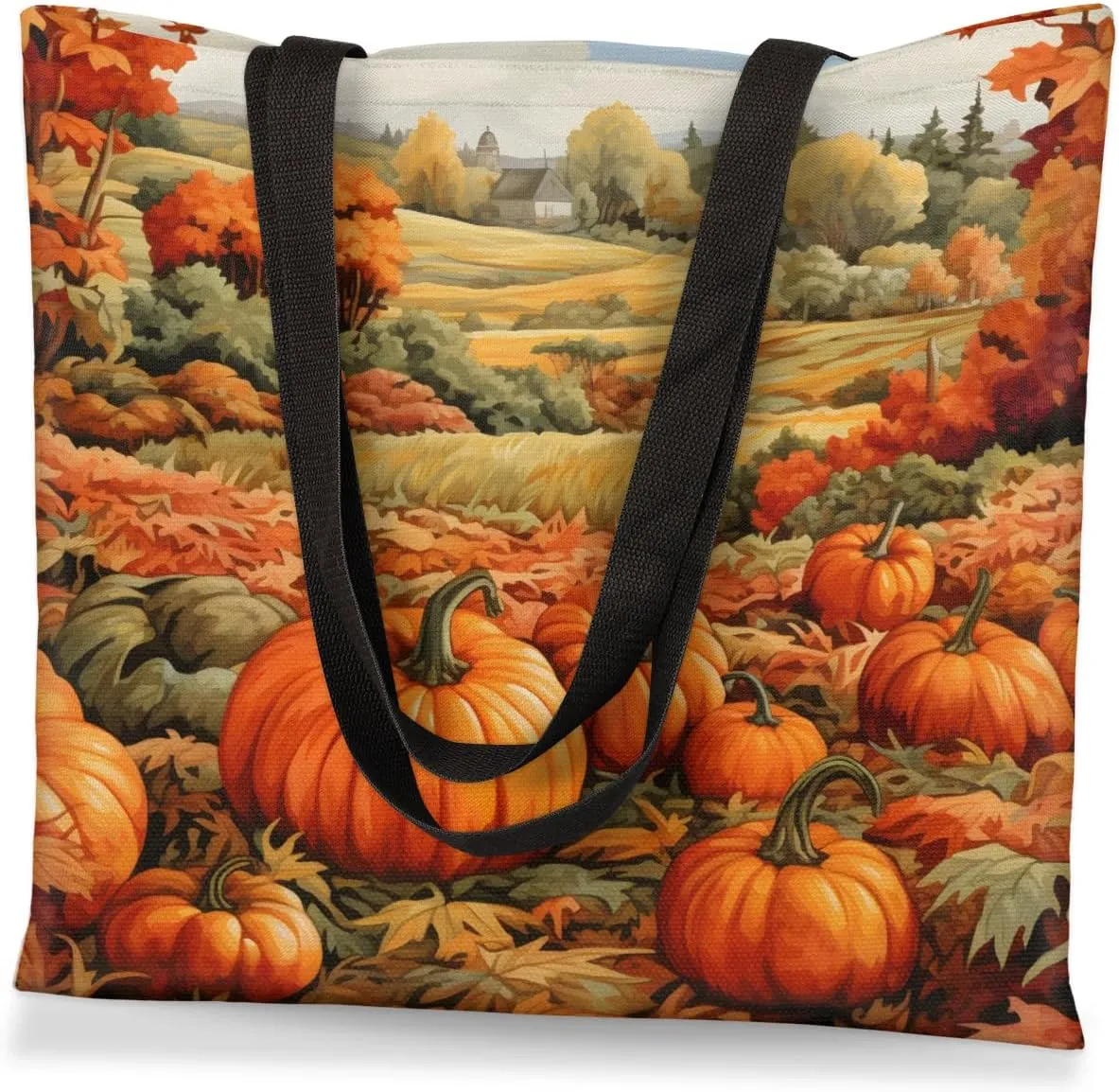 Oil Painting Venice Canvas Tote Bag for Women Men Stylish Tote Handbag Shoulder Bag Reusable Grocery Bag