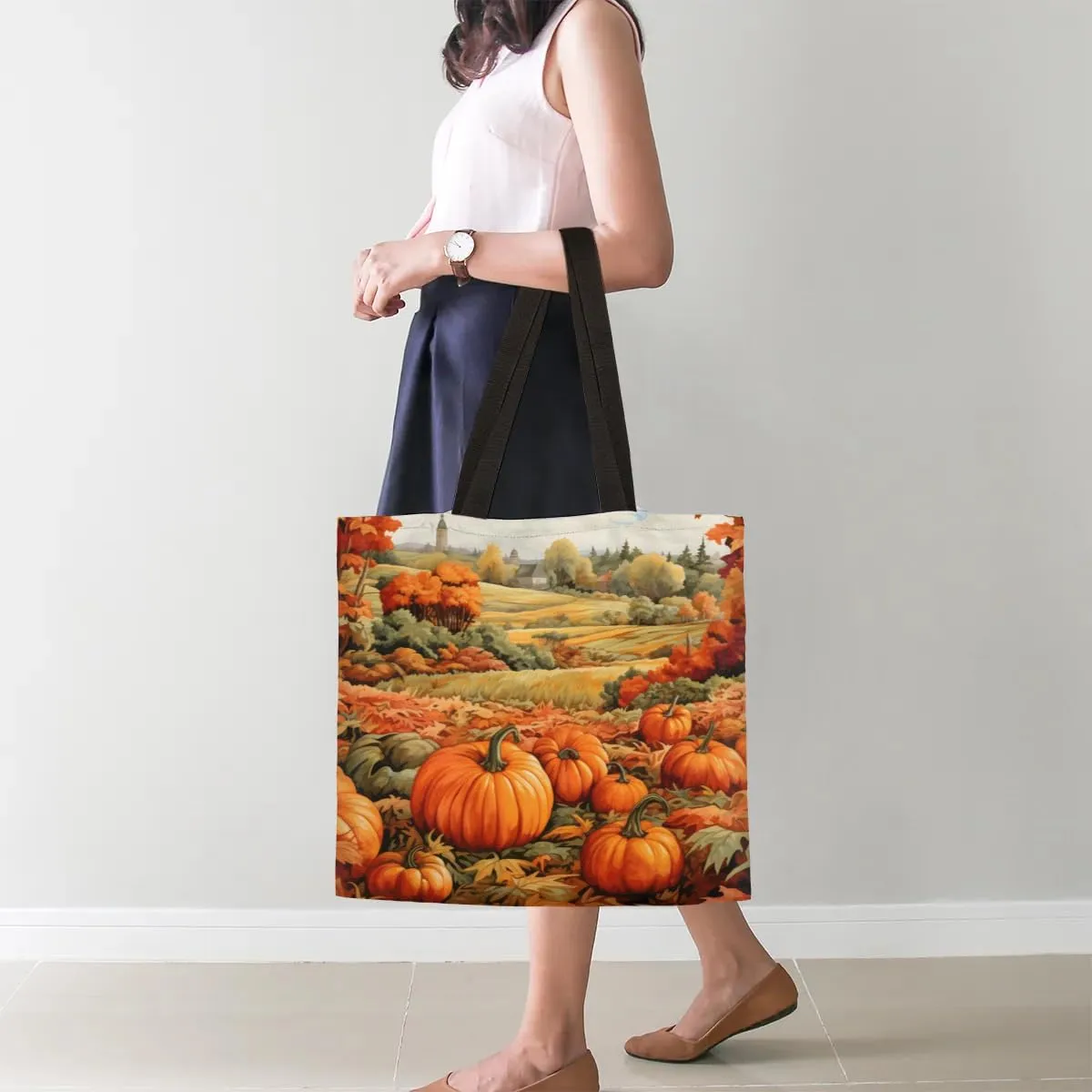 Oil Painting Venice Canvas Tote Bag for Women Men Stylish Tote Handbag Shoulder Bag Reusable Grocery Bag