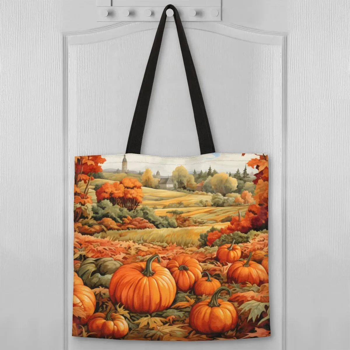 Oil Painting Venice Canvas Tote Bag for Women Men Stylish Tote Handbag Shoulder Bag Reusable Grocery Bag