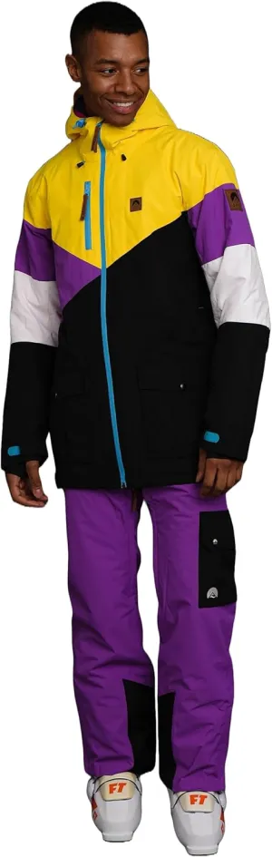 OOSC Fresh Pow Snowboard & Ski Jacket Men | Yellow, Purple, Black | Waterproof, Breathable &Insulated | Recycled Polyester