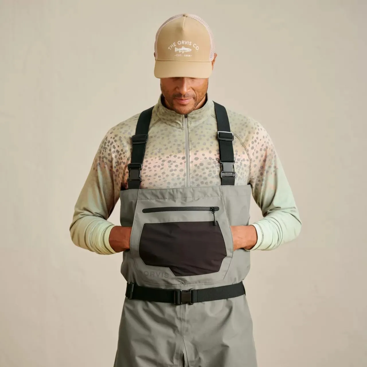 Orvis Clearwater Chest Waders for Men - Waterproof Fly Fishing Waders with Neoprene Booties, External Storage Pocket
