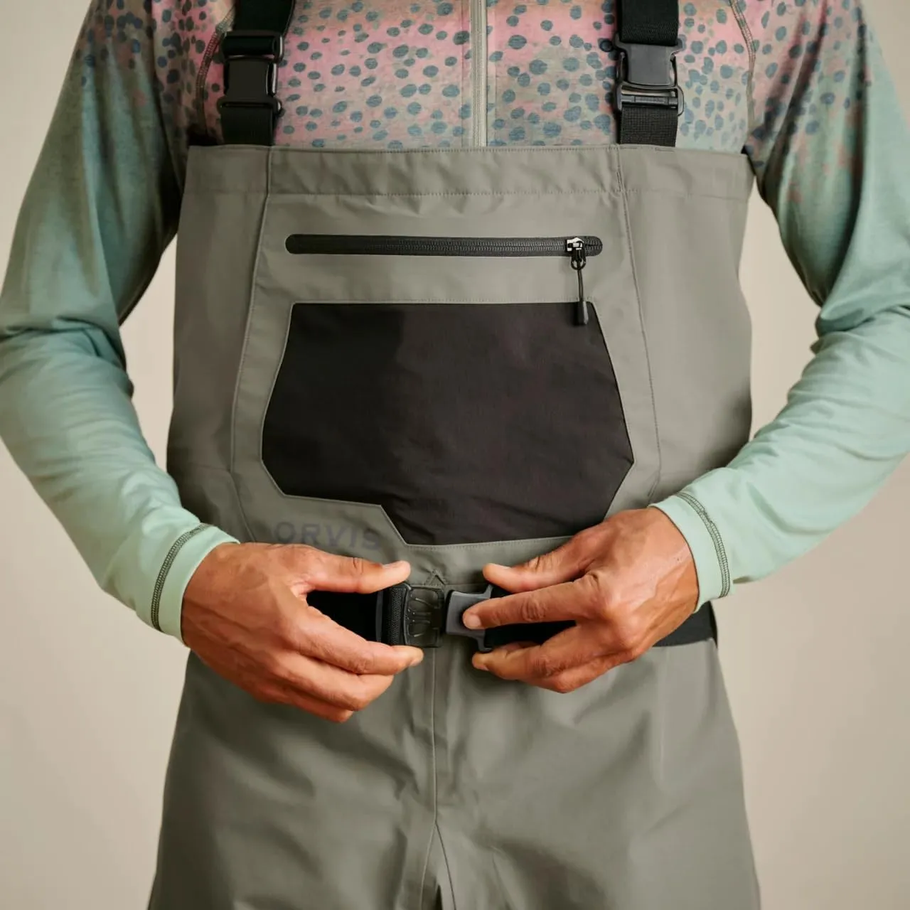 Orvis Clearwater Chest Waders for Men - Waterproof Fly Fishing Waders with Neoprene Booties, External Storage Pocket
