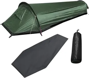 Outdoor Camping Tent Easy Set Tent Water-Resistant Tent Sleeping Bag Tent Lightweight Tent Single Person Backpacking Tent Hiking Bivy Tent Lightweight Sleeping Bag Tent with Ground Cloth