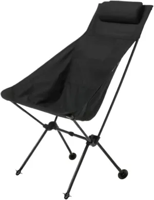 Outdoor Portable High Back Chair Alloy Stand Outdoor Beach Fishing Folding Chair Yellow Black(Black)