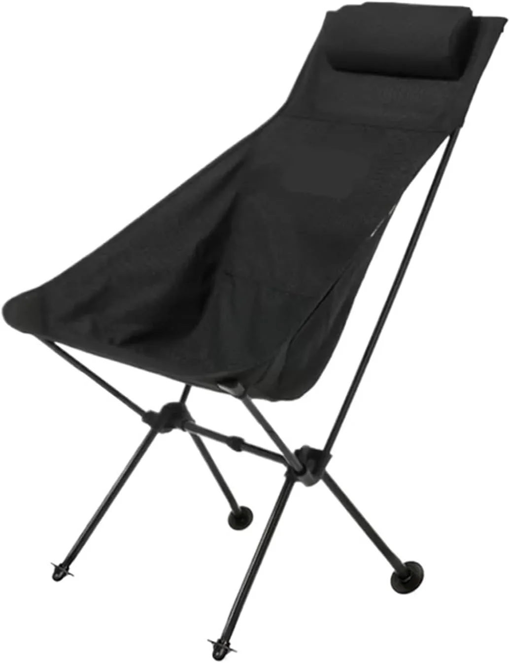 Outdoor Portable High Back Chair Alloy Stand Outdoor Beach Fishing Folding Chair Yellow Black(Black)