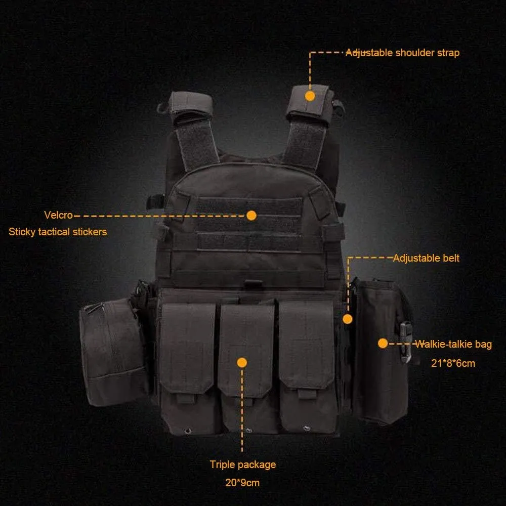 Outdoor Tactical Multi-Function MOLLE Expands Convenient Military Training Combat Exercises Combination Vest