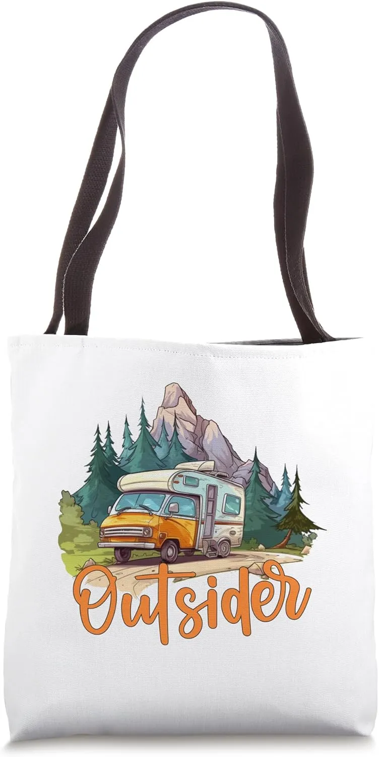 Outsider Adventure Outdoors Explore Motorhomes And Camping Tote Bag