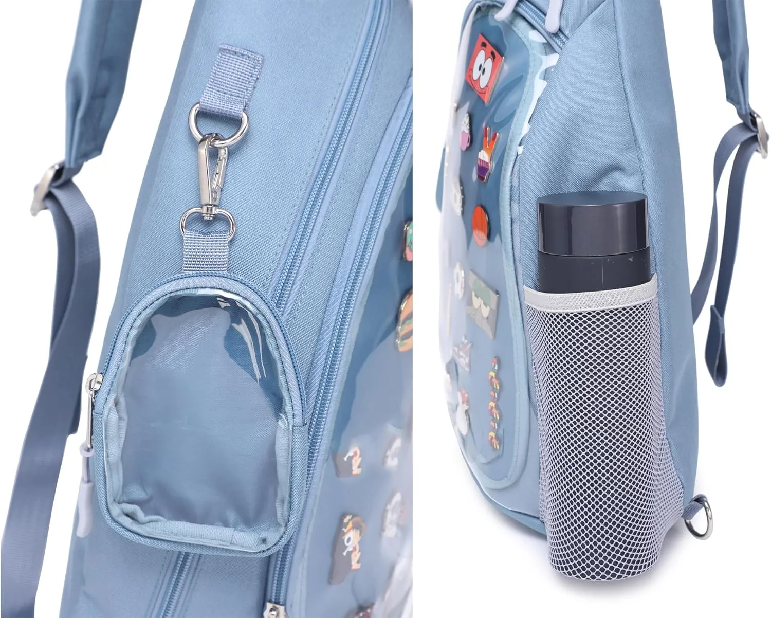 Oxford Ita Bag Kawaii Pin Display Chest Pack Single Shoulder Bag Sport Backpack Hiking Daypack