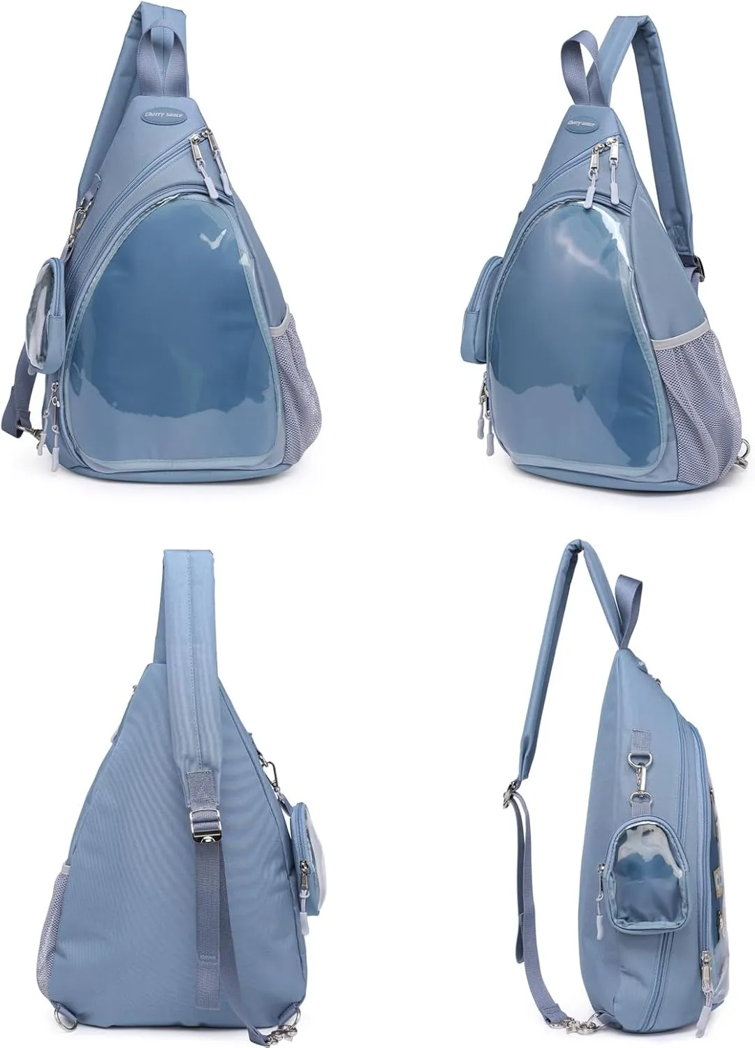 Oxford Ita Bag Kawaii Pin Display Chest Pack Single Shoulder Bag Sport Backpack Hiking Daypack