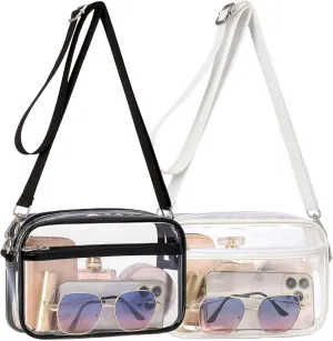 PACKISM Clear Bag for Stadium Events - Clear Purses for Women Stadium Crossbody Concert Bag for Game Day， Sports, Festival