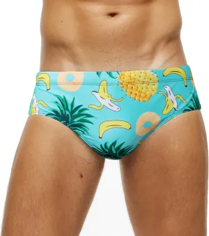 Panegy Mens Quick Dry Swimsuit Bikini Briefs Drawstring Low Rise Swim Bottoms with Removable Pad M-3XL