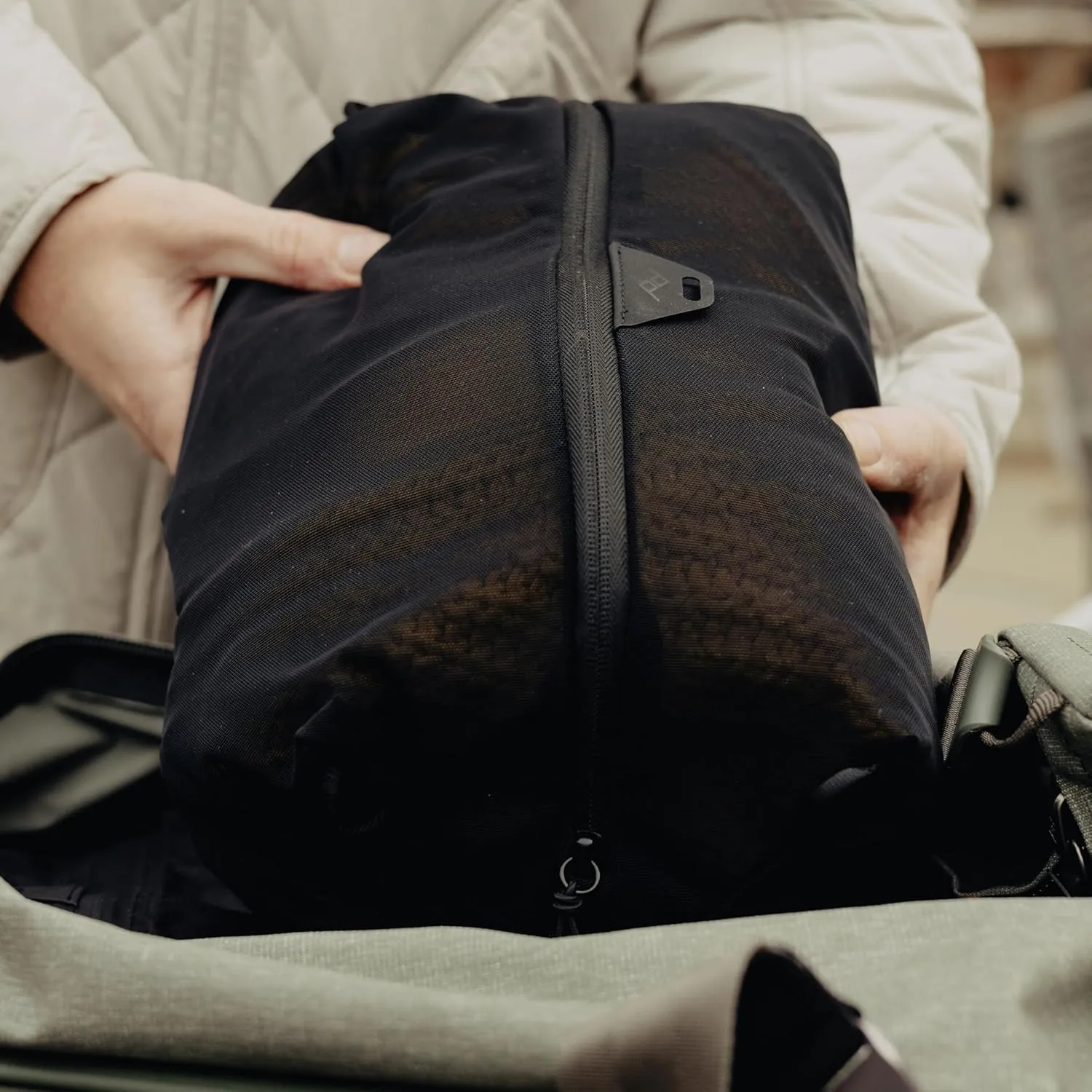 Peak Design Ultra Light Mesh Packing Cube for Quick and Efficient packing while travelling (Sage - S)