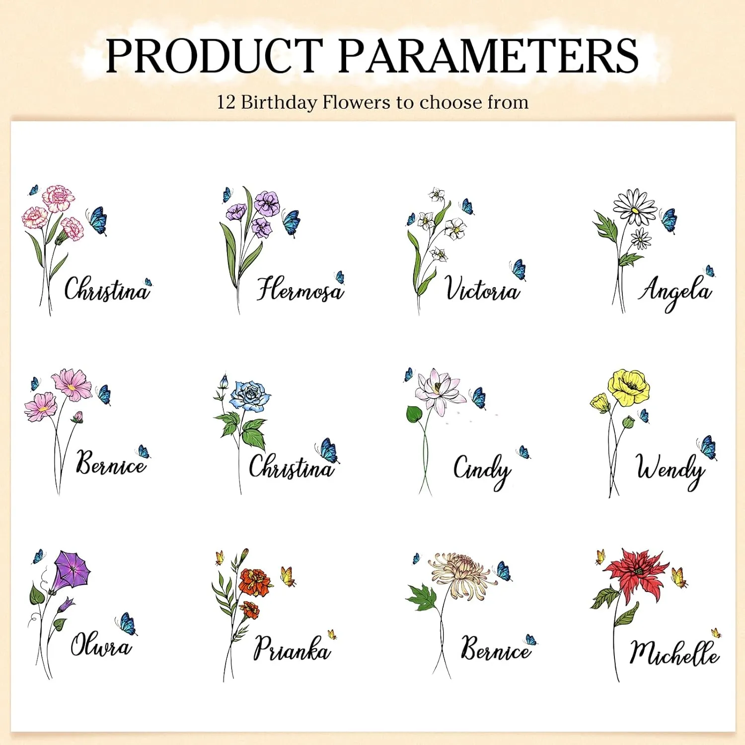 Personalized Wallet Women Small with Birth Flower and Name: Custom Bi-fold Women's Wallets - Ladies Minimalist Wallet for Women Teen Girls Gift (Black, Birth Flower Name Photo)