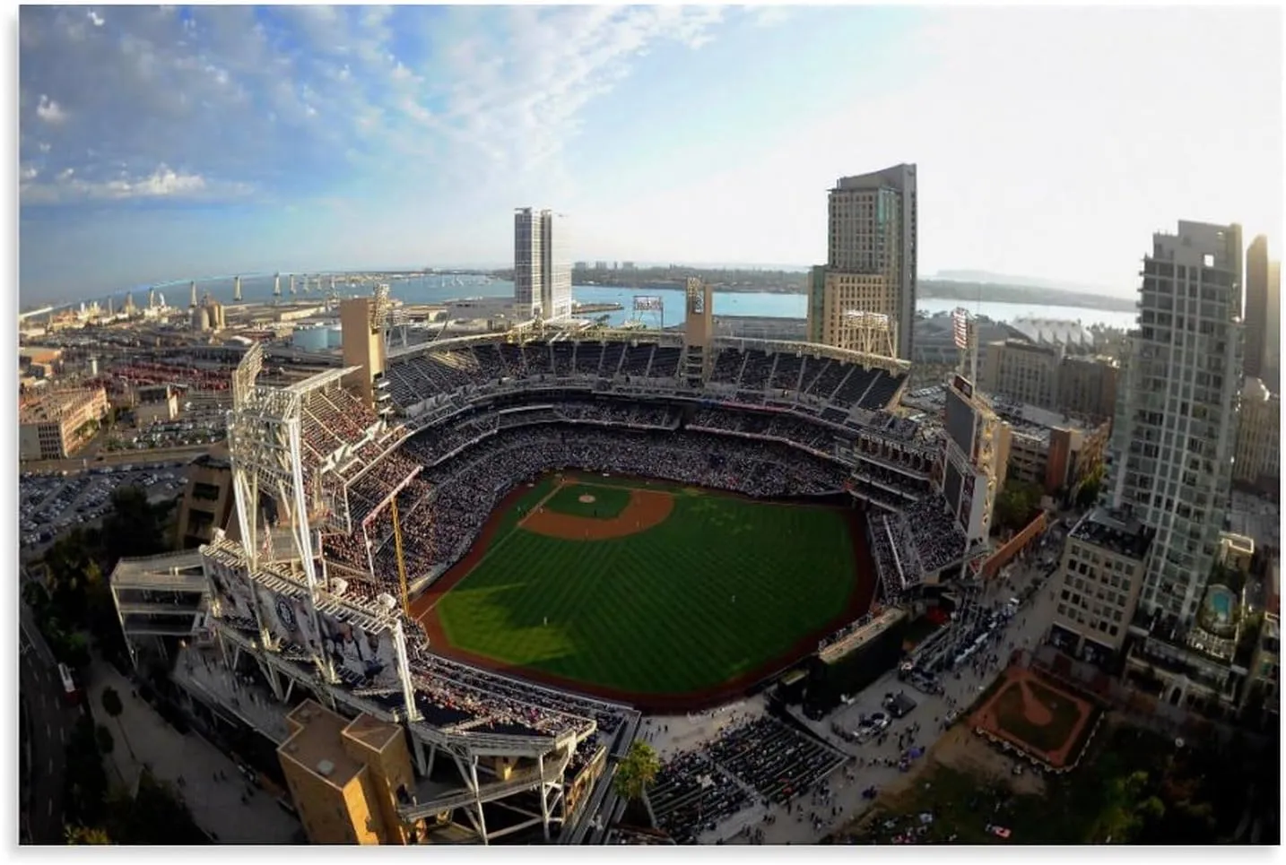 Petco Park Stadium Poster Baseball Sports Art Poster Room Aesthetic Poster (4) Canvas Poster Wall Art Decor Print Picture Paintings for Living Room Bedroom Decoration Unframe-style 12x08inch(30x20cm)