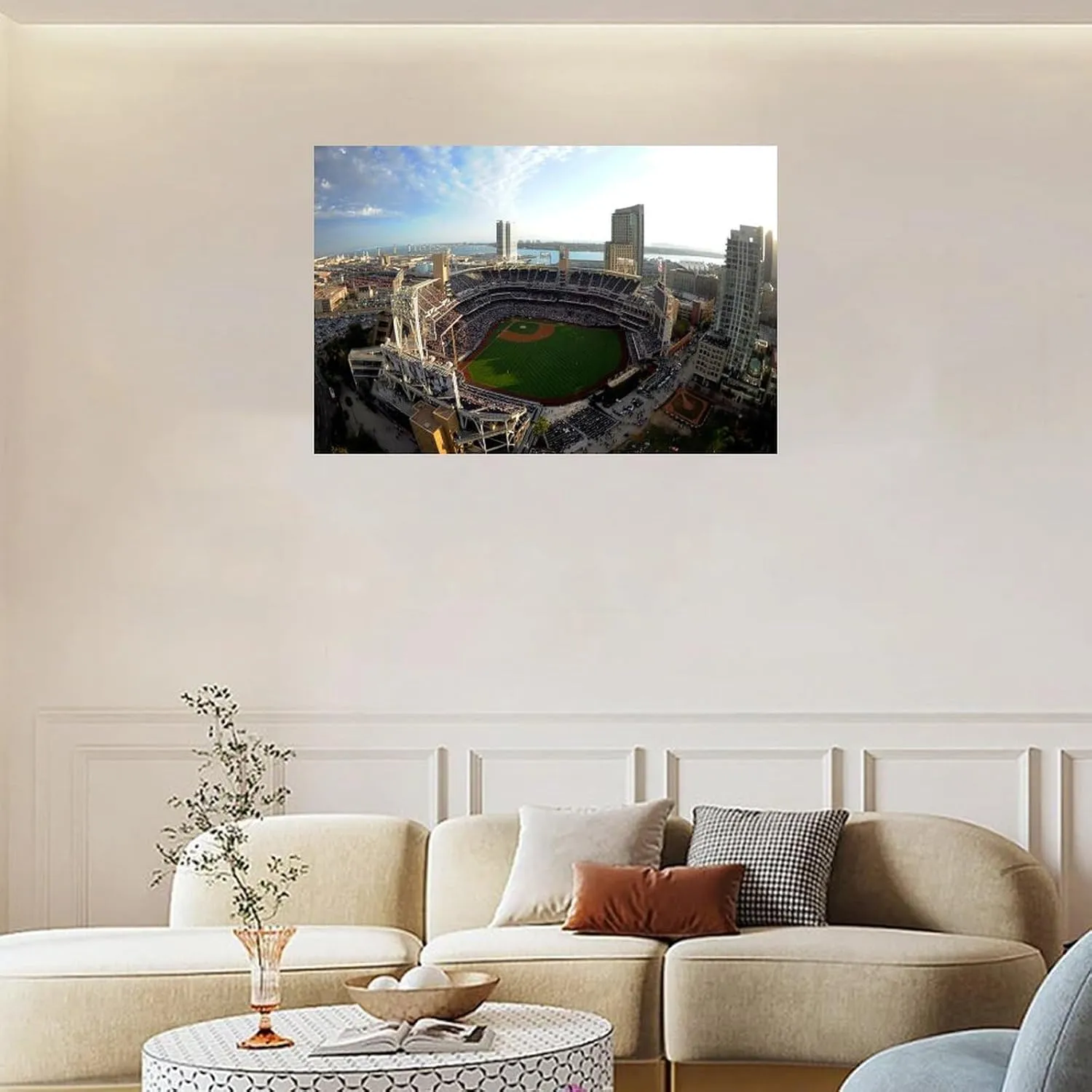 Petco Park Stadium Poster Baseball Sports Art Poster Room Aesthetic Poster (4) Canvas Poster Wall Art Decor Print Picture Paintings for Living Room Bedroom Decoration Unframe-style 12x08inch(30x20cm)