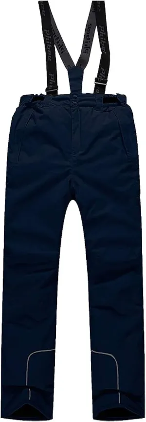 PHIBEE Boys' Waterproof Breathable Polyester Snowboard Ski Pants