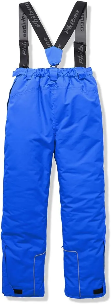 PHIBEE Boys' Waterproof Breathable Polyester Snowboard Ski Pants
