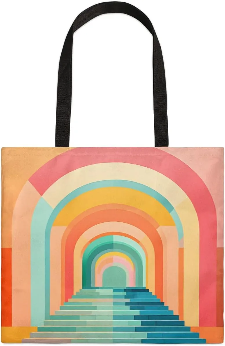 Pink Cartoon Strawberry Canvas Tote Bag for Women Men Stylish Tote Handbag Shoulder Bag Reusable Grocery Bag