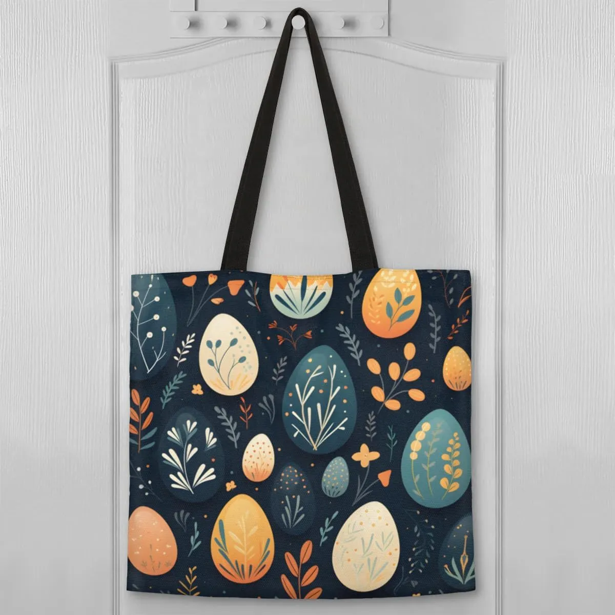 Pink Cartoon Strawberry Canvas Tote Bag for Women Men Stylish Tote Handbag Shoulder Bag Reusable Grocery Bag