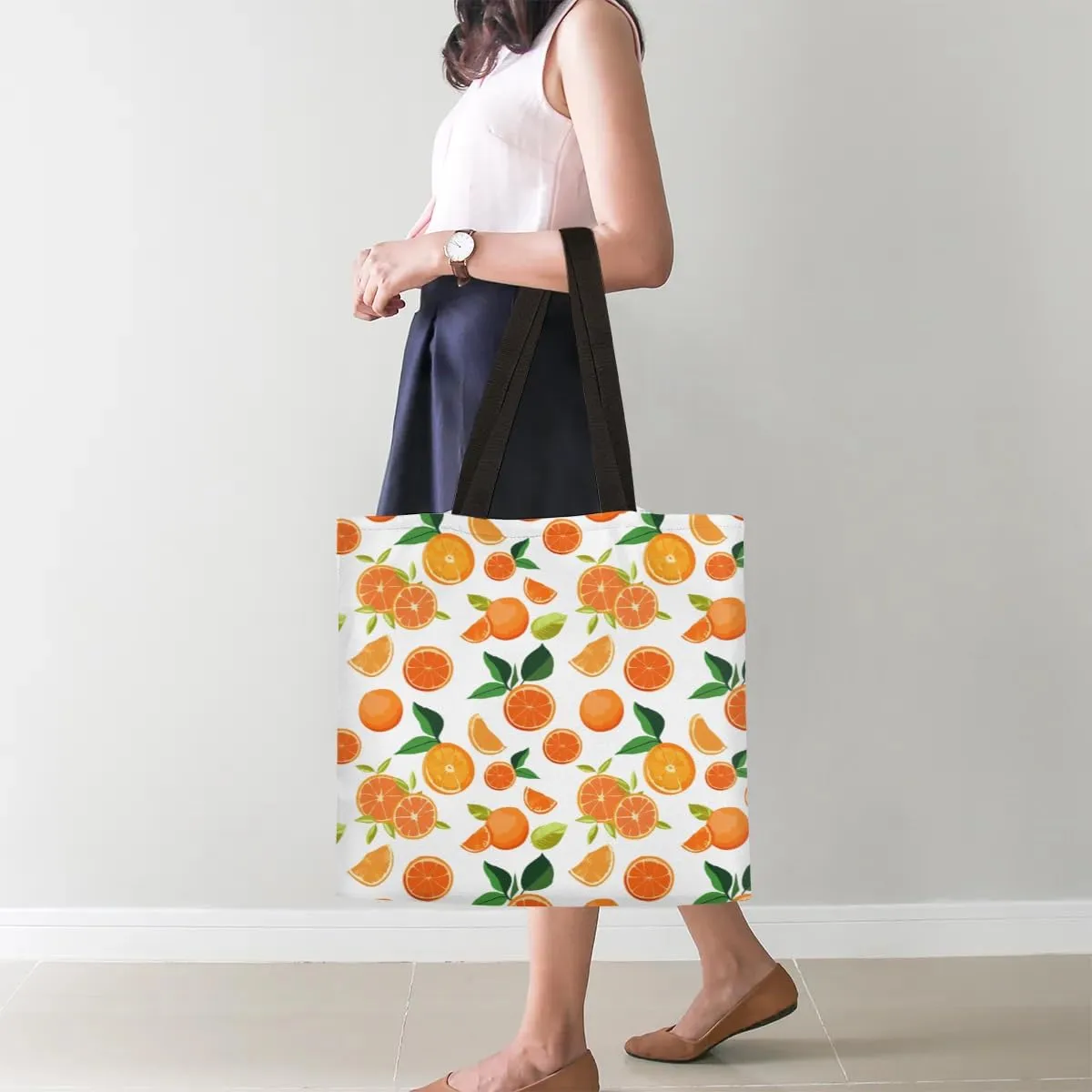 Pink Roses Flowers Bloom Canvas Tote Bag for Women Men Stylish Tote Handbag Shoulder Bag Reusable Grocery Bag