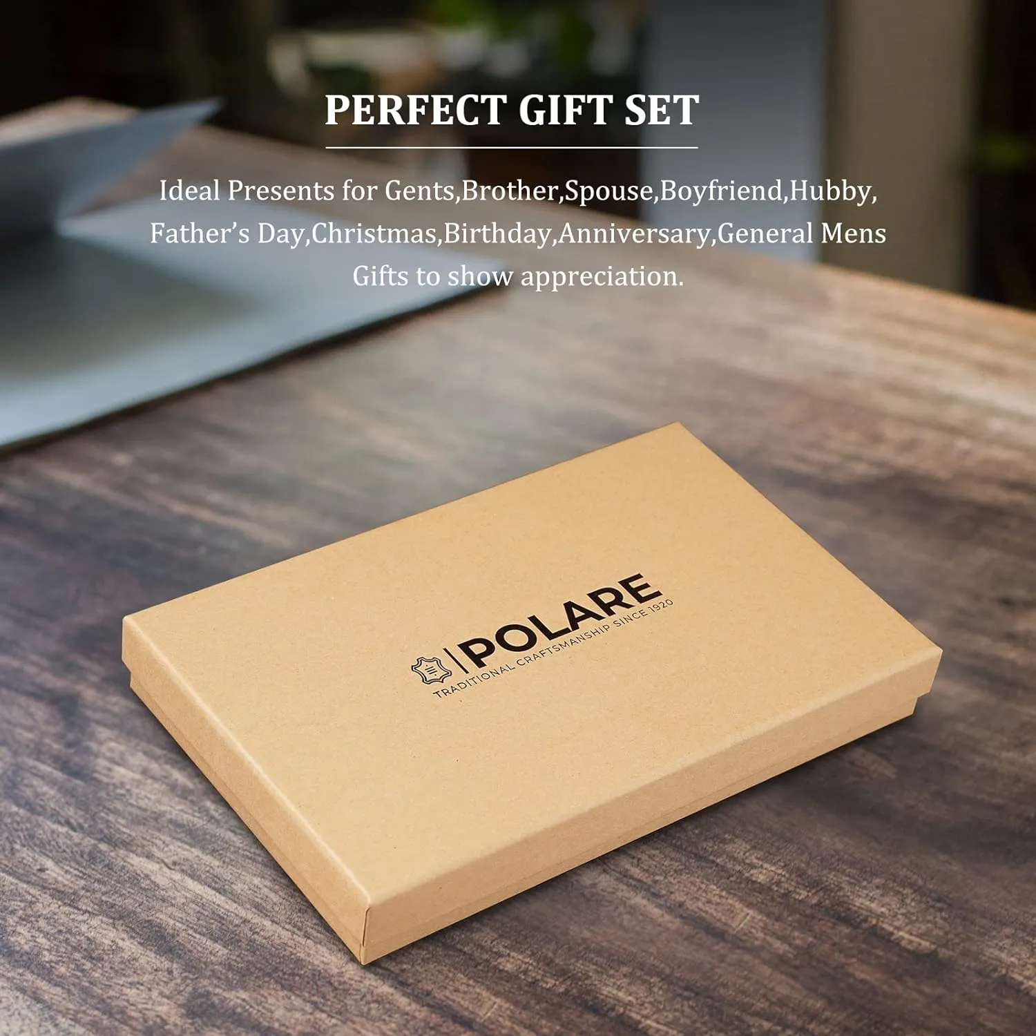 Polare Slim RFID Blocking Leather Passport Holder Travel Bifold Wallet For Men(Dark Brown Compass)