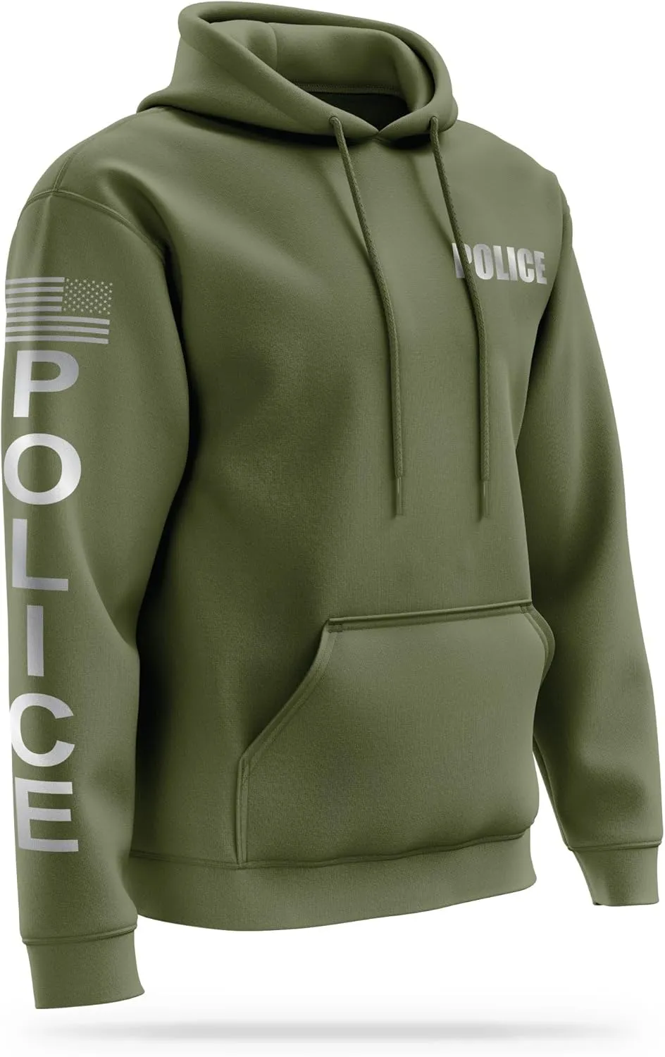 POLICE Reflective Performance Hoodie | High Visibility Safety Apparel | 100% Polyester for Odor Free Quick Dry Comfort.