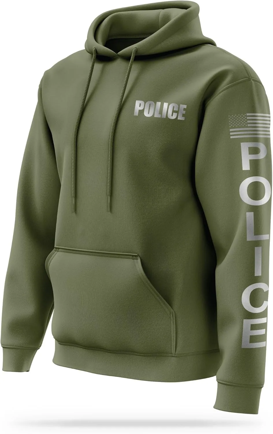 POLICE Reflective Performance Hoodie | High Visibility Safety Apparel | 100% Polyester for Odor Free Quick Dry Comfort.
