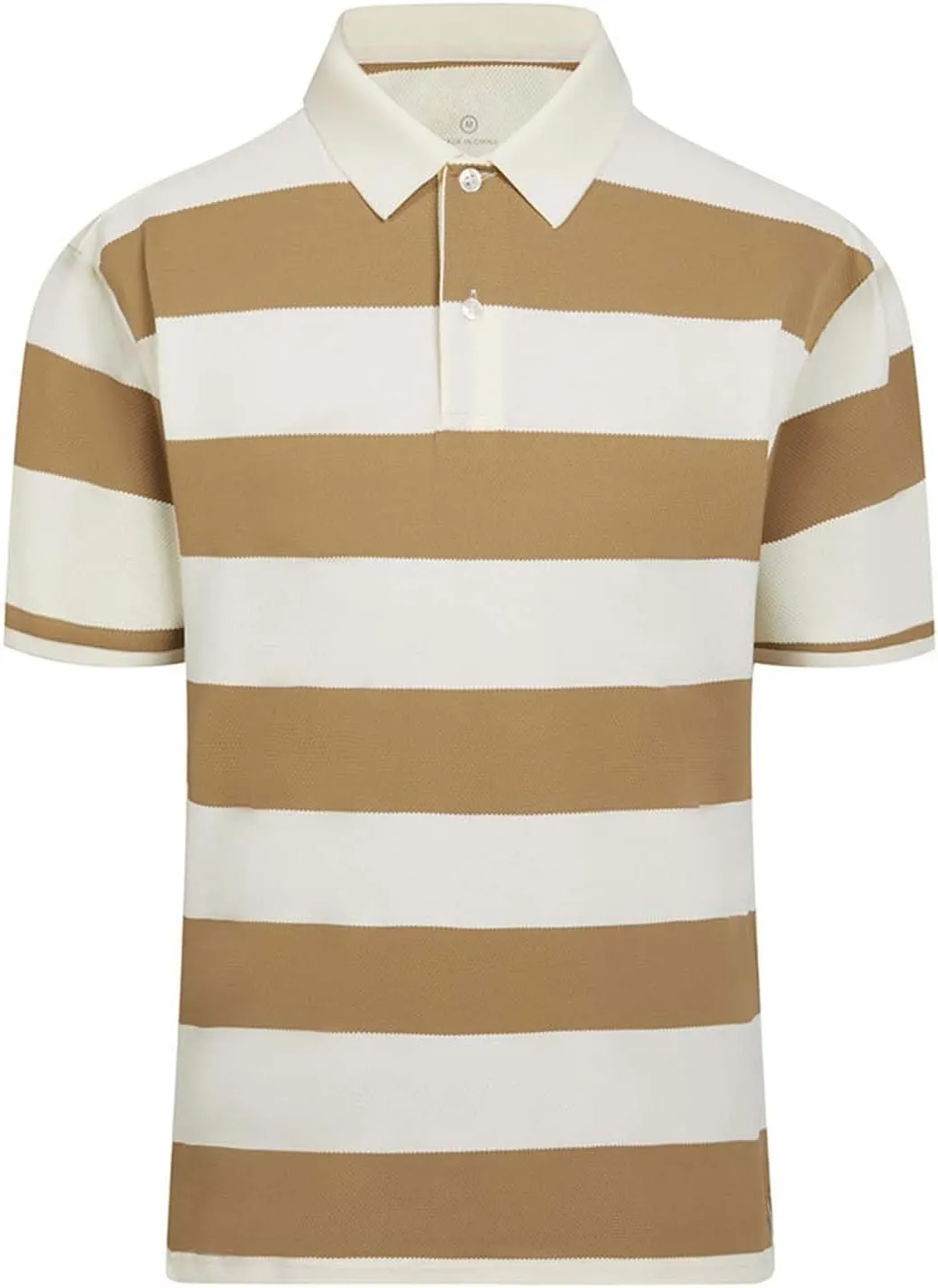 Polo Shirts for Men, Summer Sports Striped Short Sleeve Regular Moisture Wicking Dry Fit Golf Shirt, Sizes S-3XL
