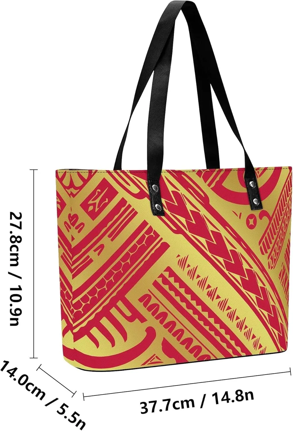 Polynesian Women'S Leather Handbag And Purse Samoan Tribal Print Vintage Art Ethos Shoulder Bag Large Capacity Handbag