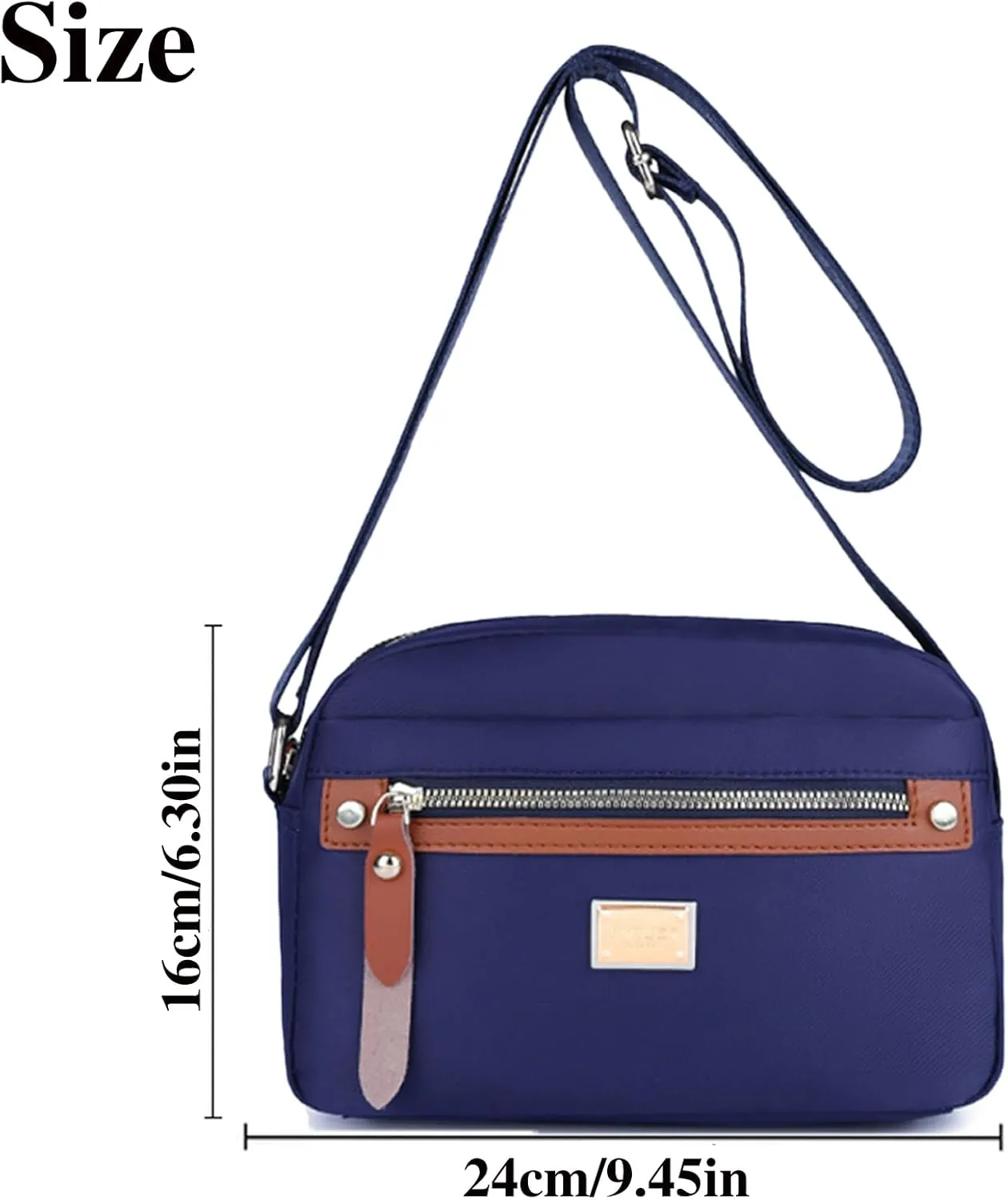 Popularate Nylon Crossbody Bag, Popularate Waterproof Nylon Crossbody Bag, Purses with Multi Pockets Suitable for Every Lady