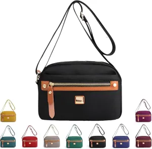 Popularate Nylon Crossbody Bag, Popularate Waterproof Nylon Crossbody Bag, Waterproof and Multi-Pockets