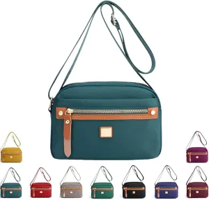 Popularate Nylon Crossbody Bag, Popularate Waterproof Nylon Crossbody Bag, Waterproof and Multi-Pockets