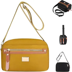 Popularate Nylon Crossbody Bag, Waterproof Fashion Women's Nylon Crossbody Bag with Zipper